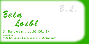 bela loibl business card